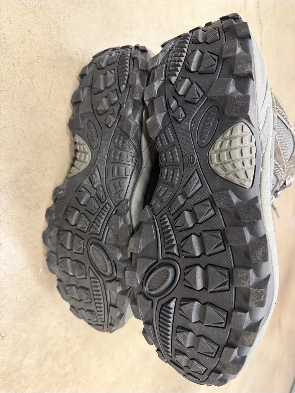 Kodiak Gray and Red Waterproof Hiking Boots